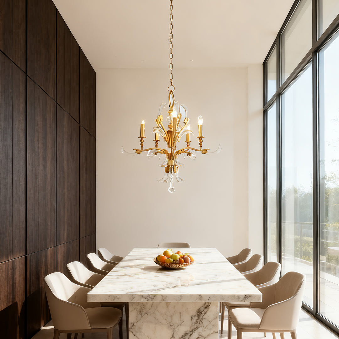 Gold and Crystal chandeliers Luxury Classic Exquisite Ceiling Light