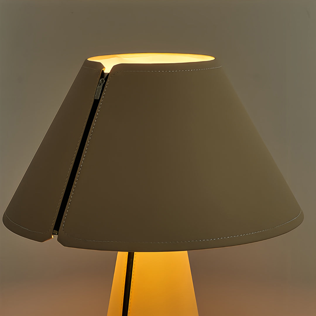 Table White Lamps Modern Pleated Shade Elegant Bedroom Bedside Lamp