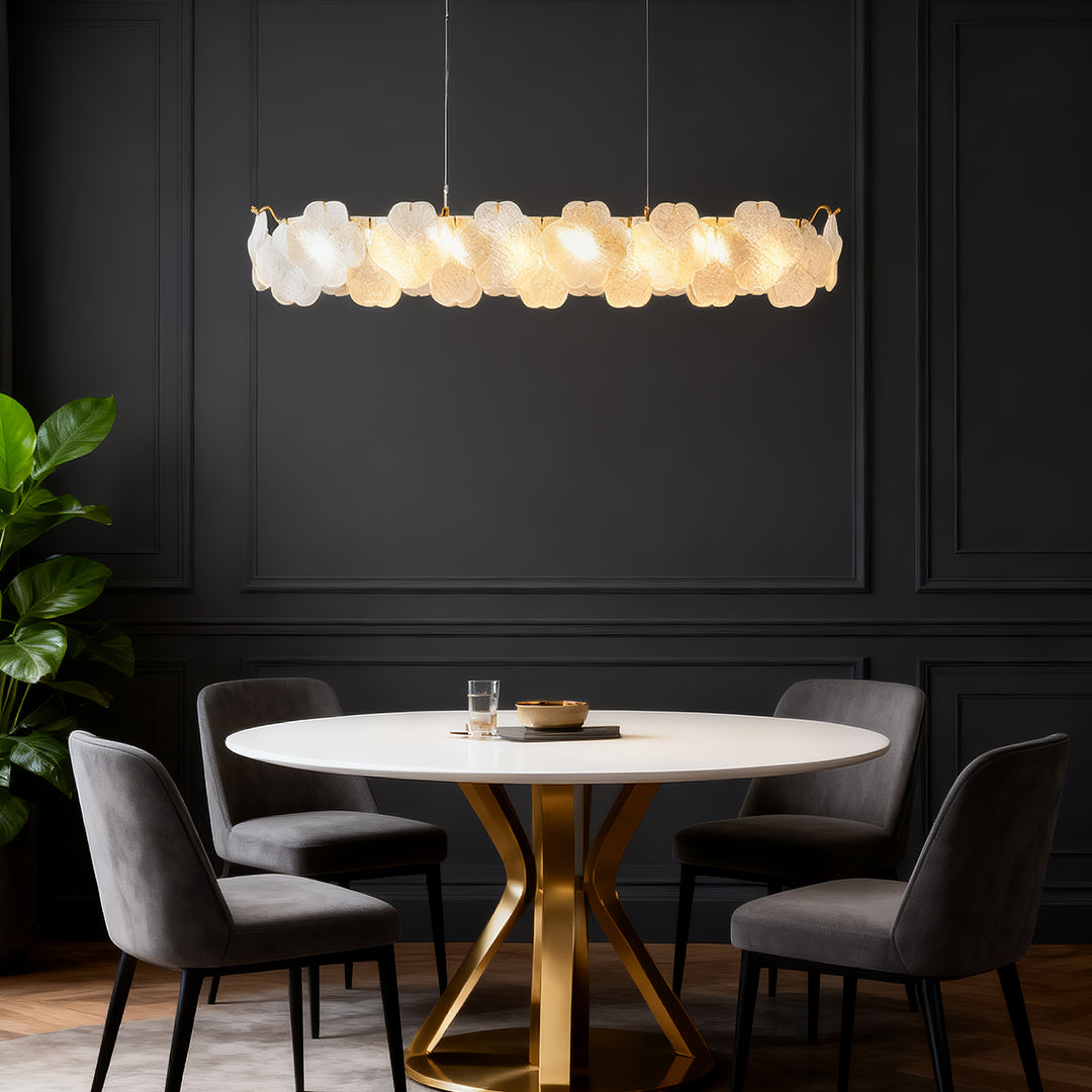Artistic Glass Chandeliers French Flower Ceiling Lights