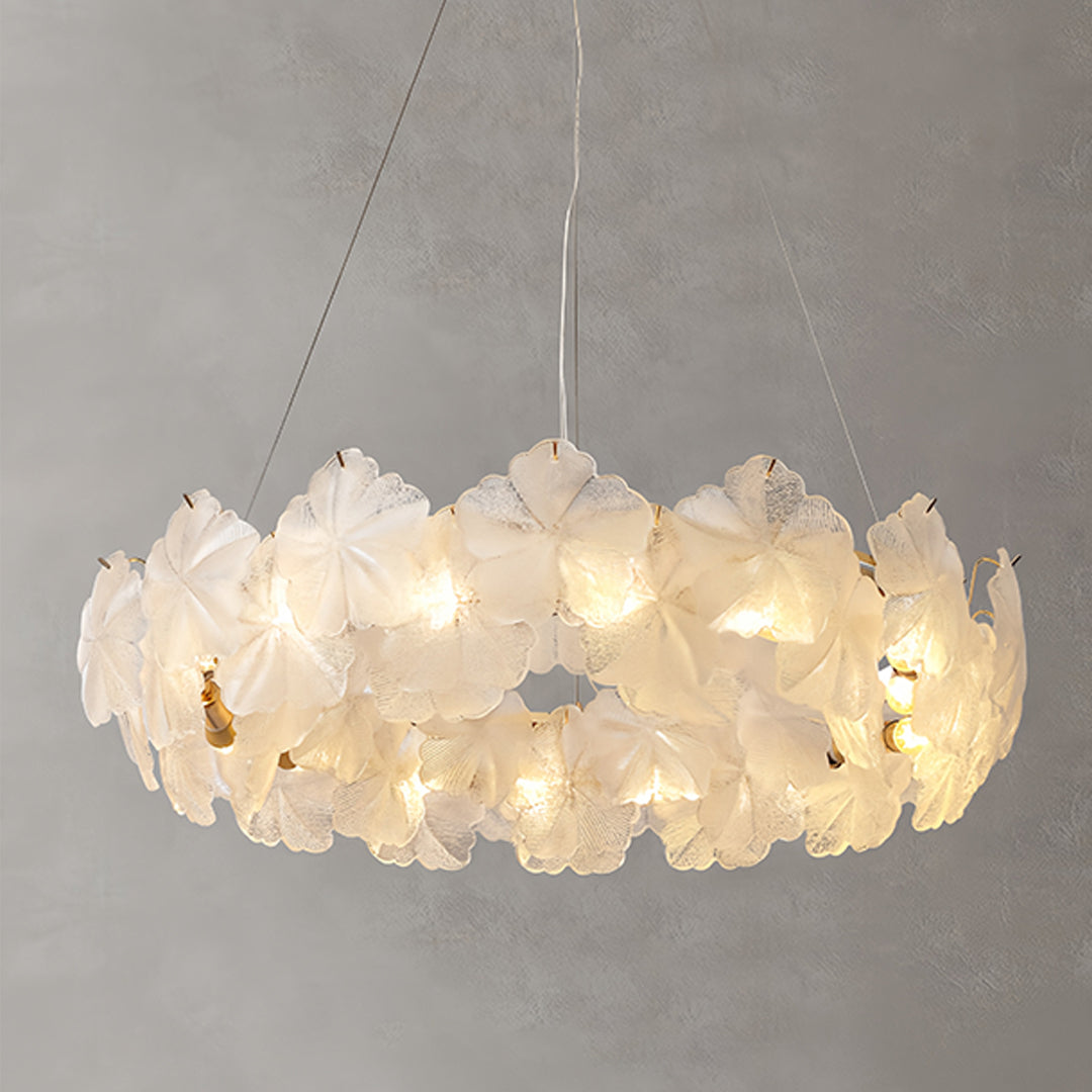 Glass Garland Chandelier Lights French Wreath Luxury Ceiling Light