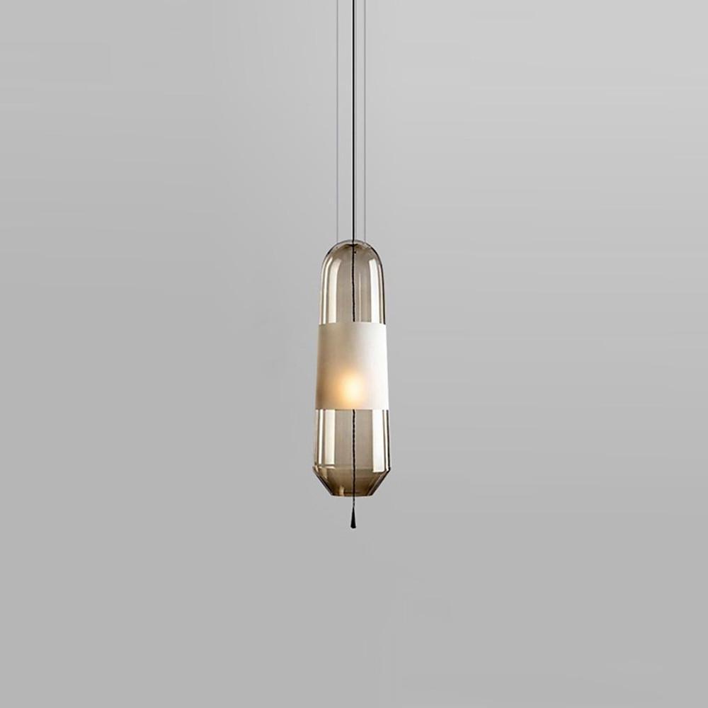 Long Oval Glass LED Nordic Pendant Lighting Hanging Lamp Ceiling Lights