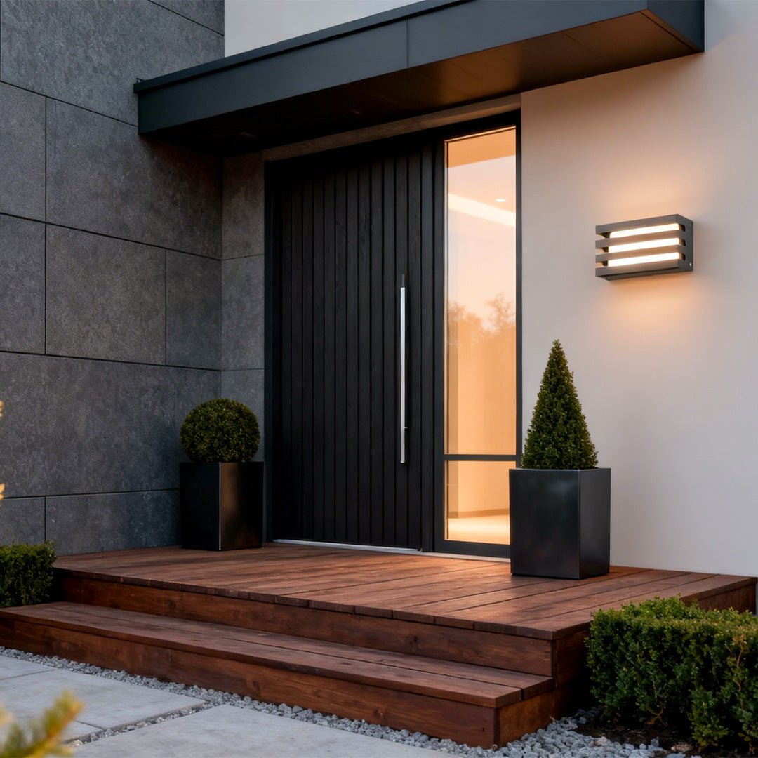 Outdoor Wall Lights LED Waterproof Black Courtyard Light