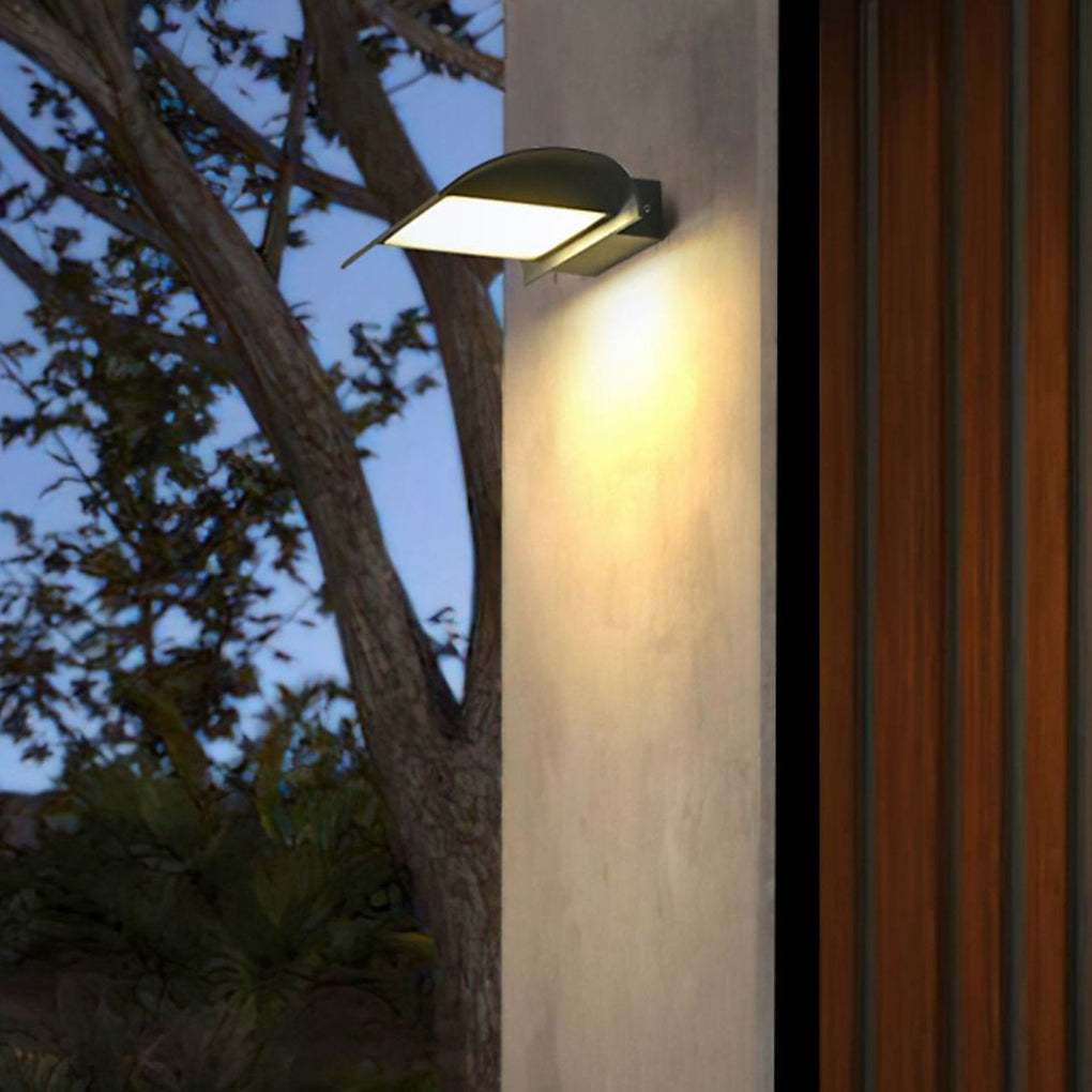 [Open-Box]Curved Outdoor Waterproof LED Black Modern Minimalist Wall Lamp Exterior Lighting