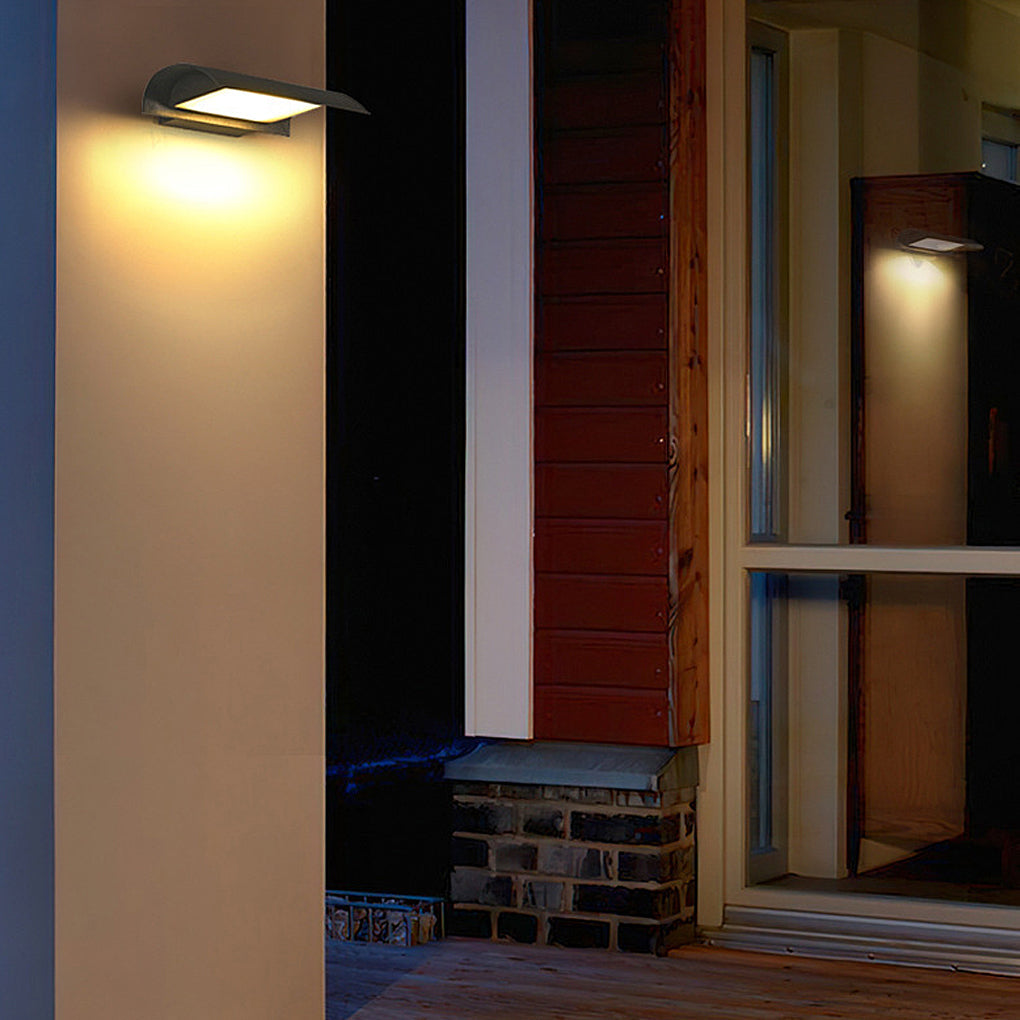 [Open-Box]Curved Outdoor Waterproof LED Black Modern Minimalist Wall Lamp Exterior Lighting