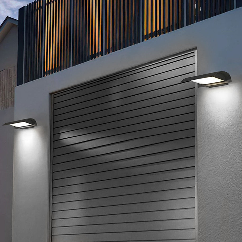 [Open-Box]Curved Outdoor Waterproof LED Black Modern Minimalist Wall Lamp Exterior Lighting