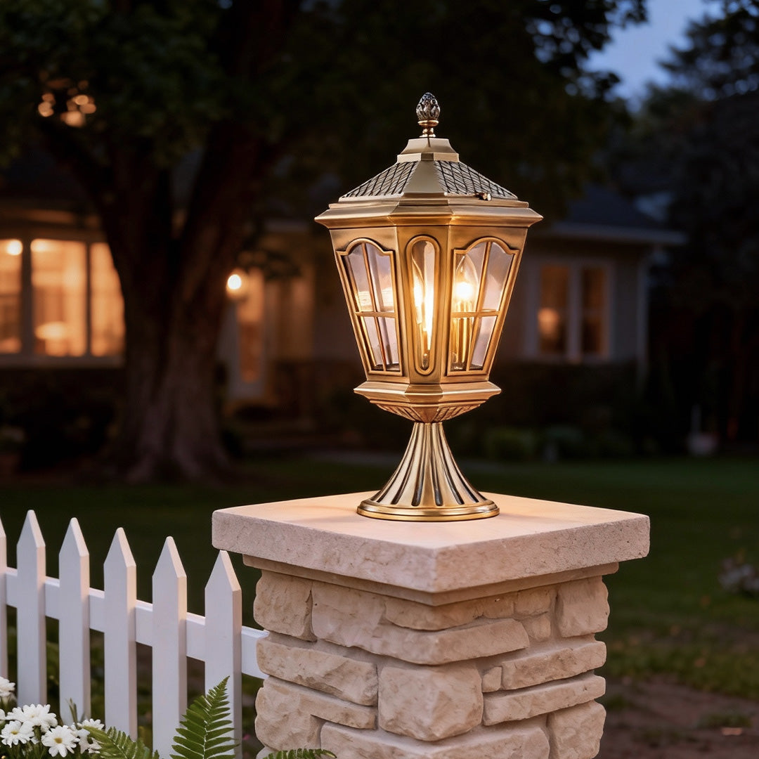 Exterior Pillar Mount Lights European Style Landscape Lamp