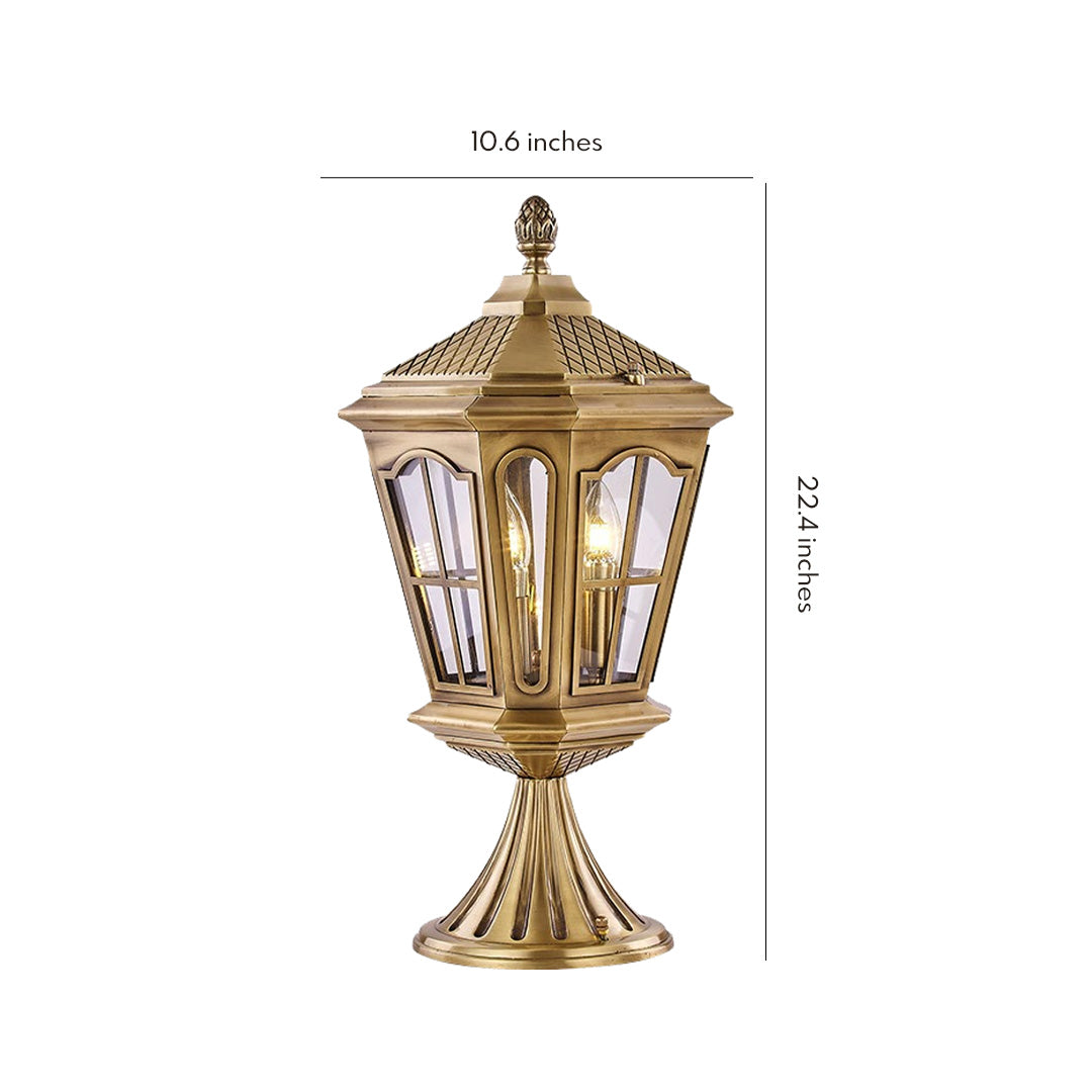 Exterior Pillar Mount Lights European Style Landscape Lamp