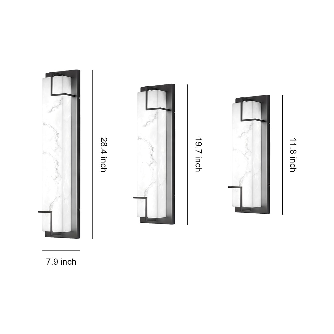 Exterior Wall Lights Black Waterproof Minimalist Lamp