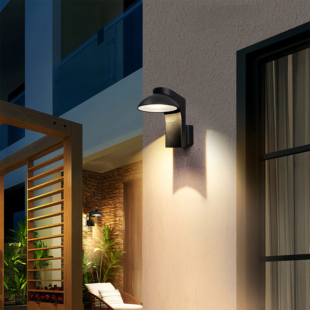 Outdoor Wall Sconce Modern Simple LED Waterproof Light 2 PCS