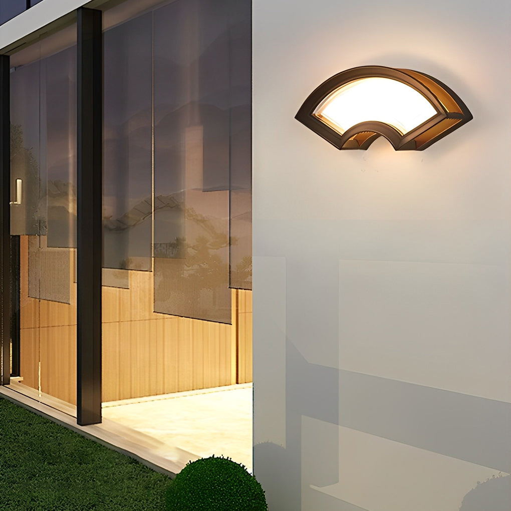 Fan Shaped Wall Sconce Creative Aluminum Alloy Modern Light