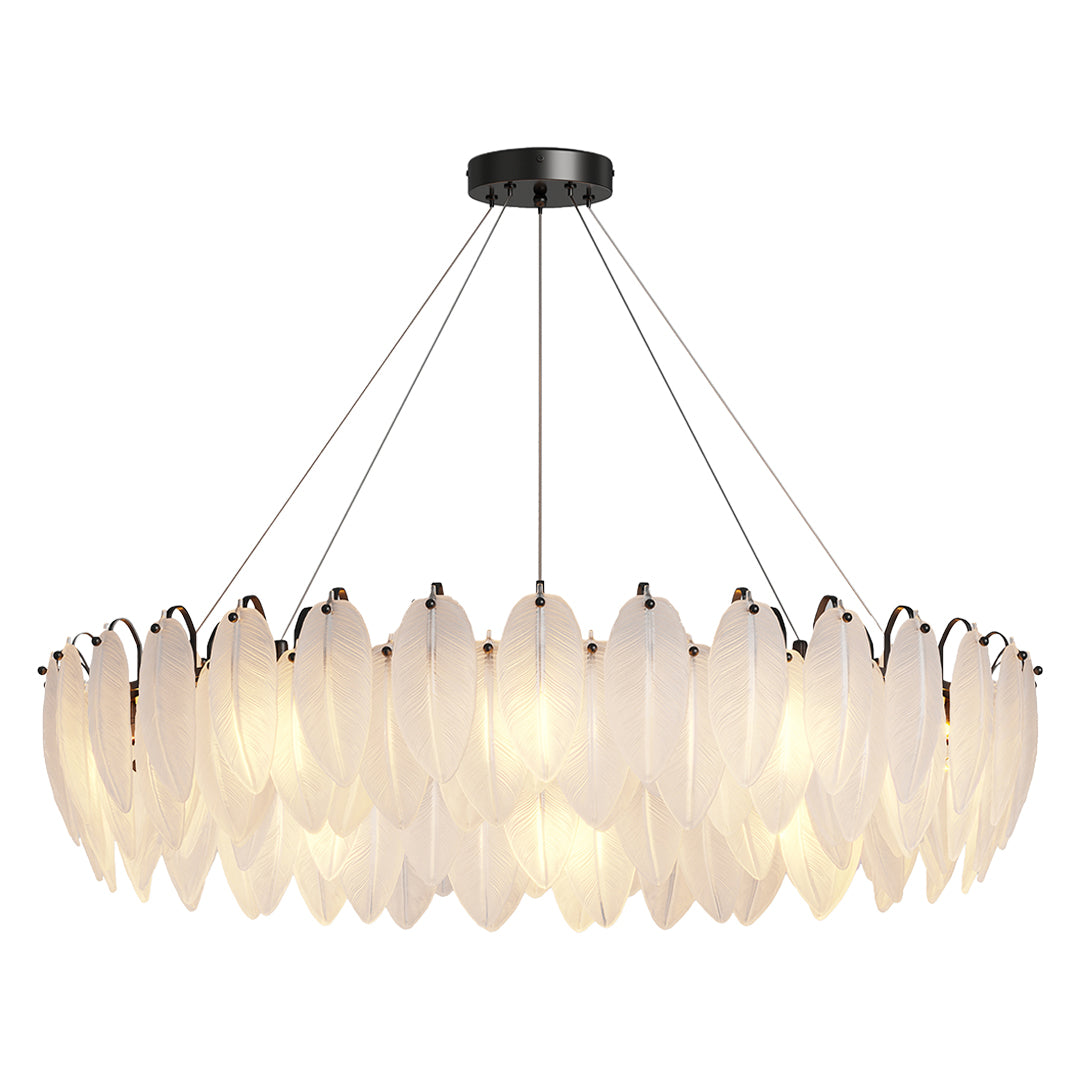 Feather Chandeliers Modern Luxury Glass Ceiling Light