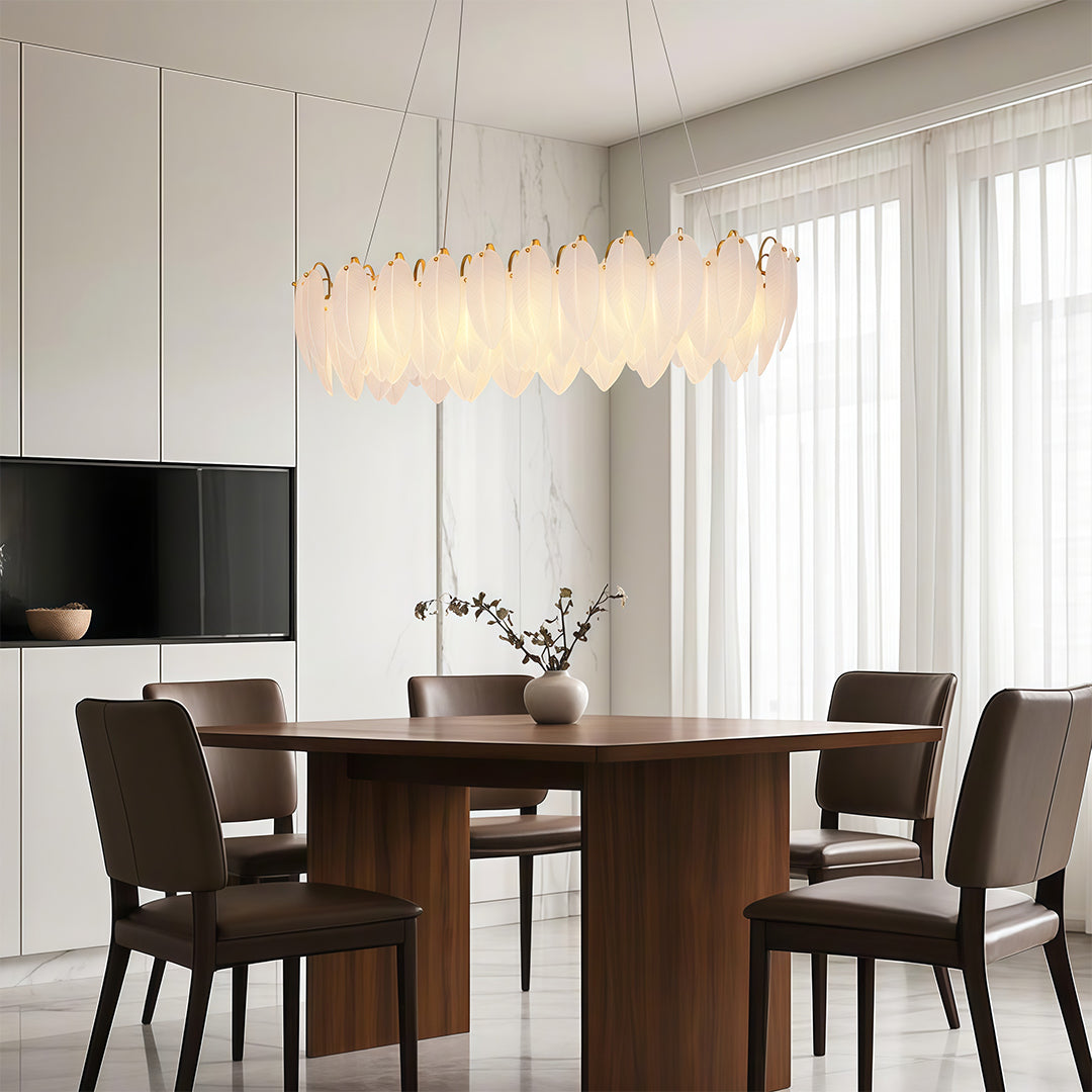 Feather Chandeliers Modern Luxury Glass Ceiling Light