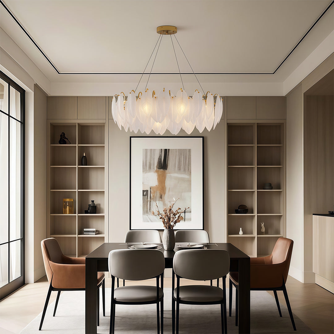 Feather Chandeliers Modern Luxury Glass Ceiling Light