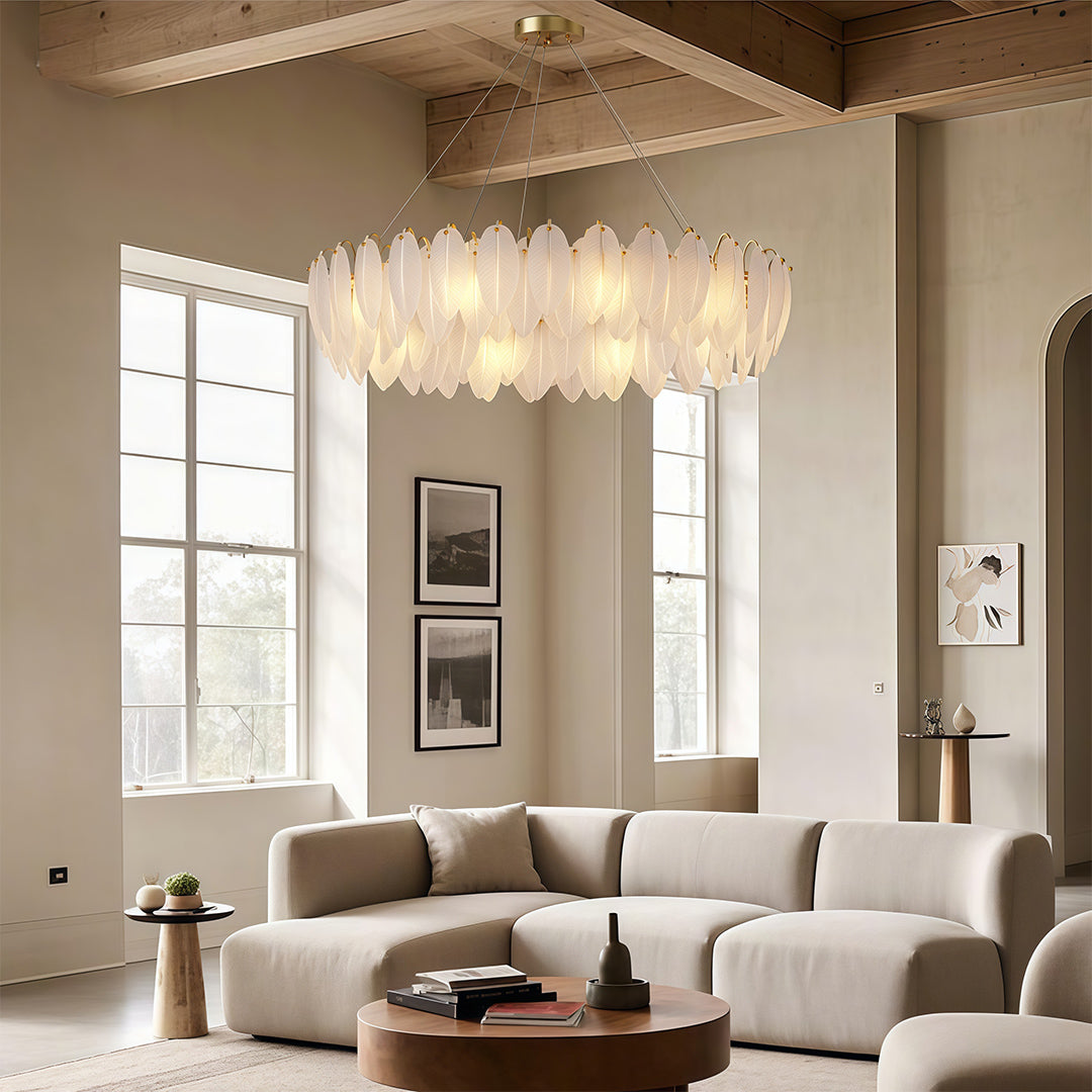 Feather Chandeliers Modern Luxury Glass Ceiling Light