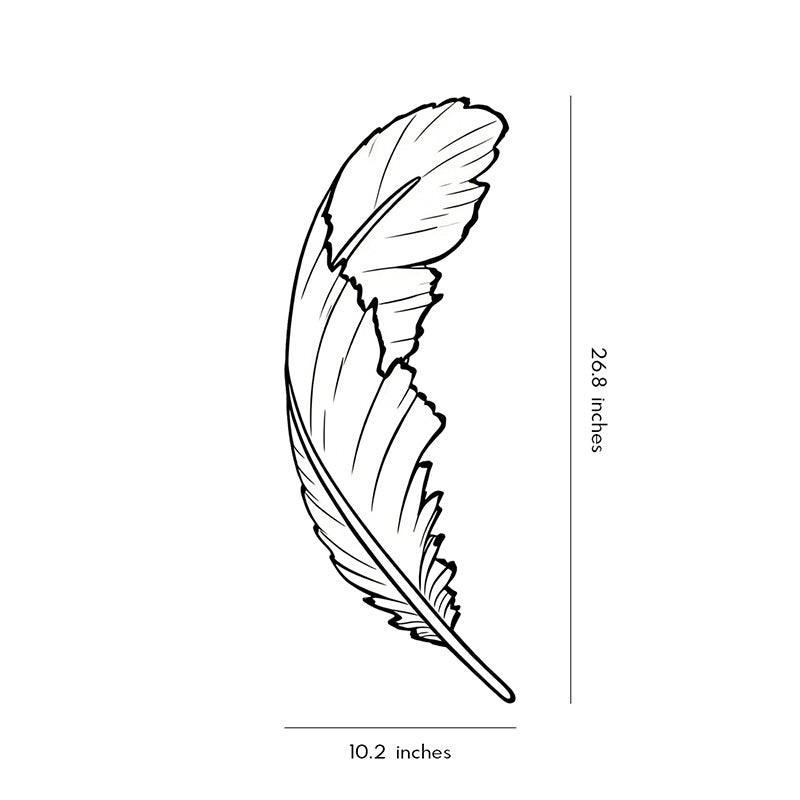 Feather LED Wall Lamp Modern White Decorative Resin Light