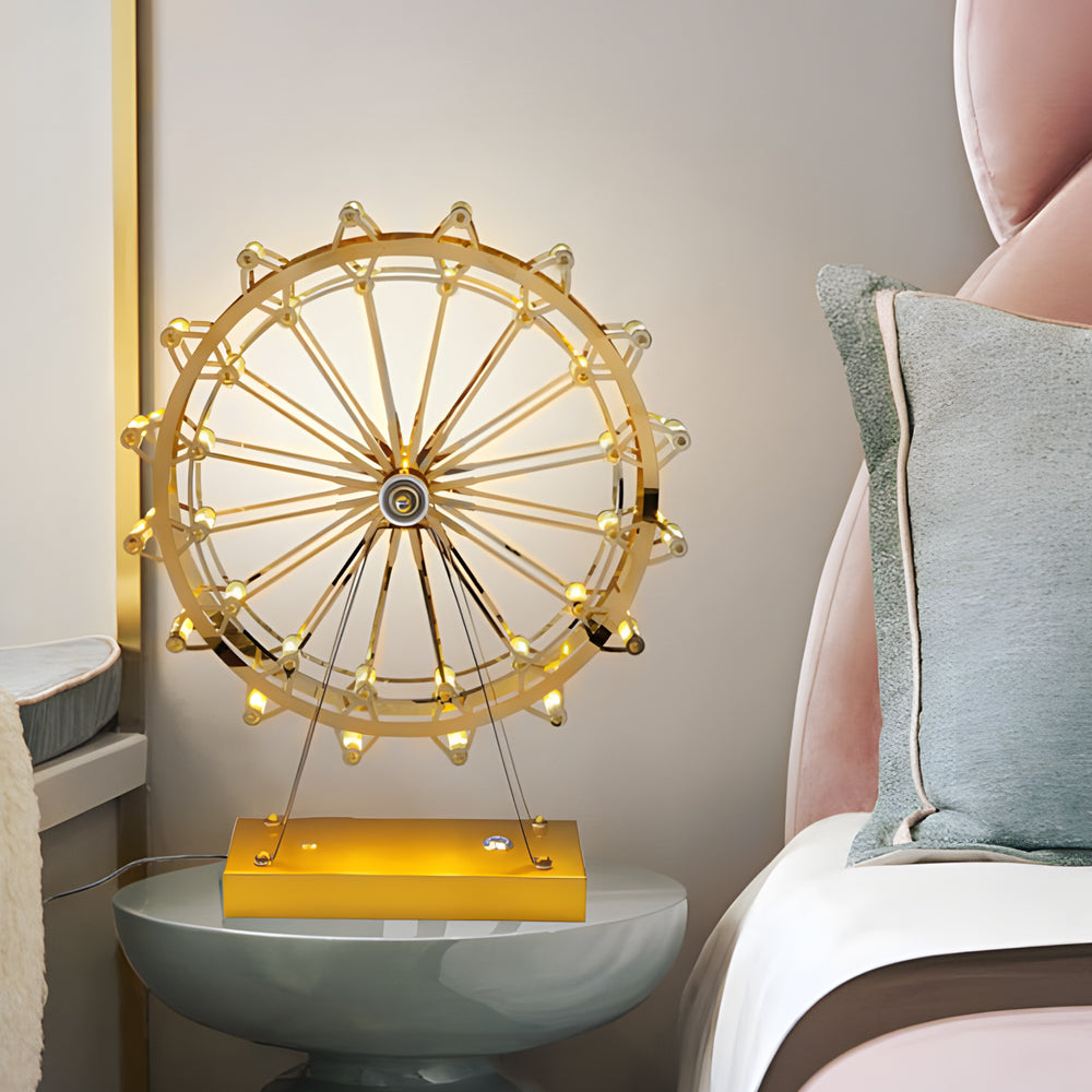 Ferris Wheel Lights Vintage Gold Metal LED Atmosphere Light