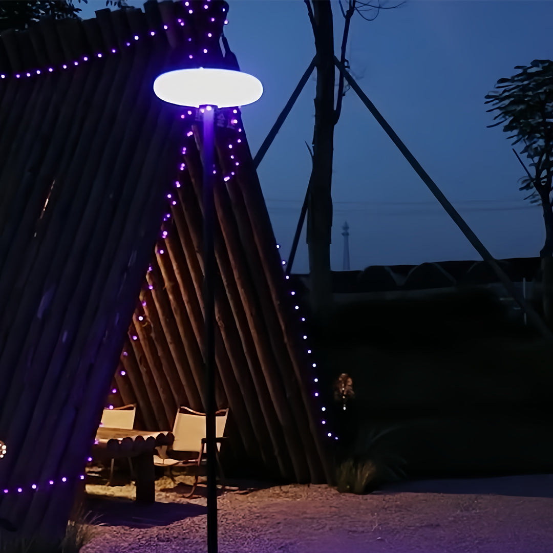 Outdoor Patio Floor Lamps Aluminum PE Body Solar Waterproof Light