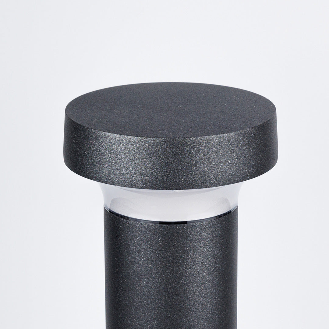 Modern Front Lawn Bollard Light | Black LED Path Lights