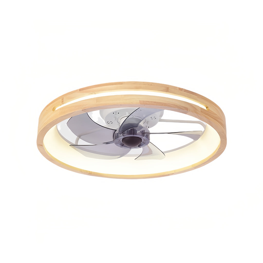 Five Blade Ceiling Fan with Light Dimmable LED Low Profile Ceiling Fan