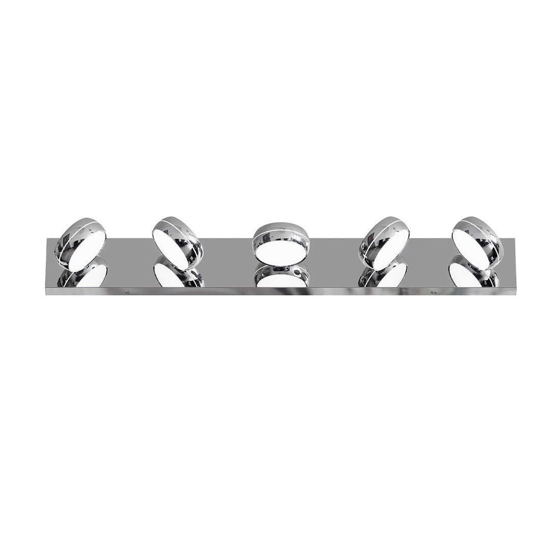 Chrome Bathroom Vanity Light Luxury Minimalist Aluminum Mirror Light