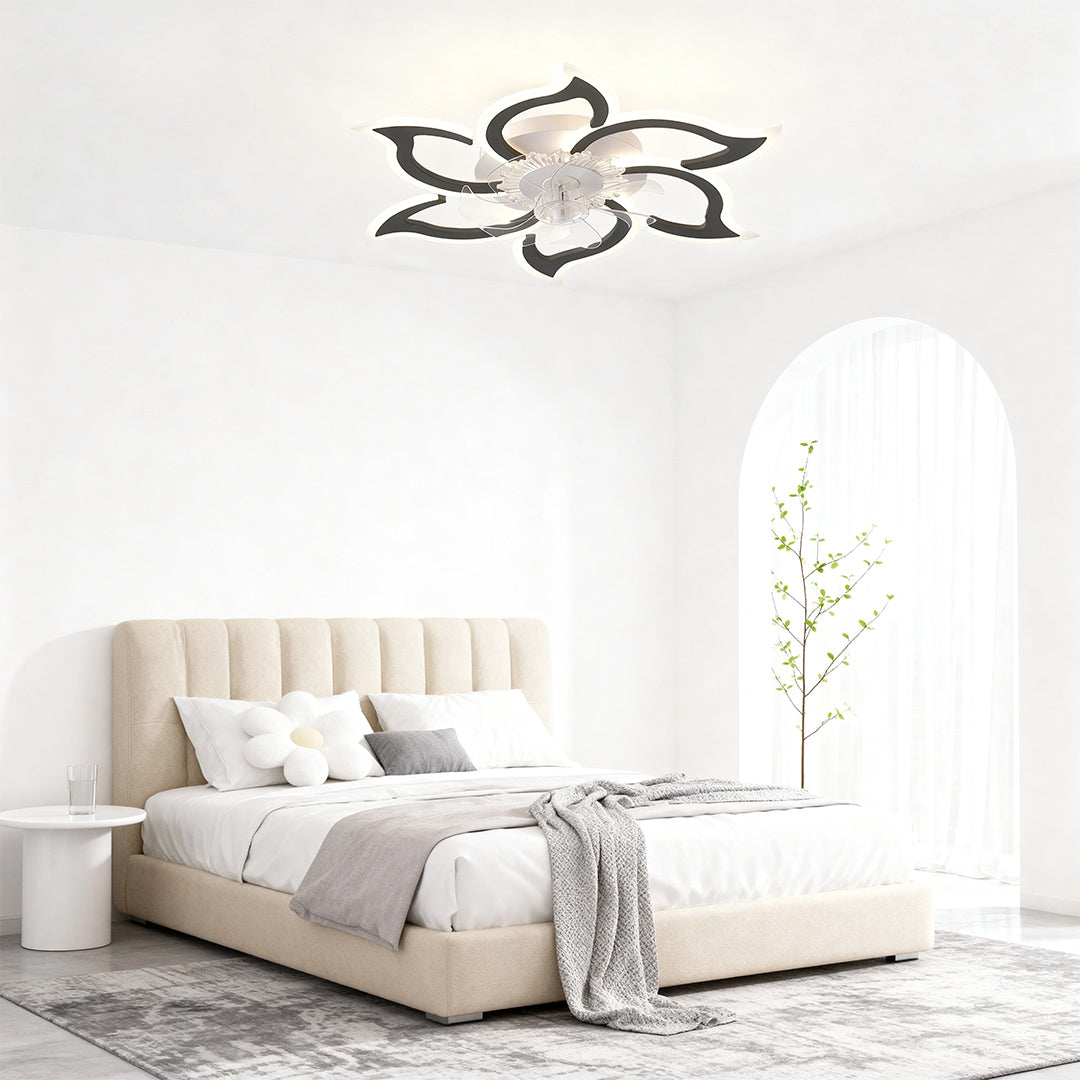 Ceiling Light with Fan Inside Minimalist Body Ultra-Quiet Fan Light