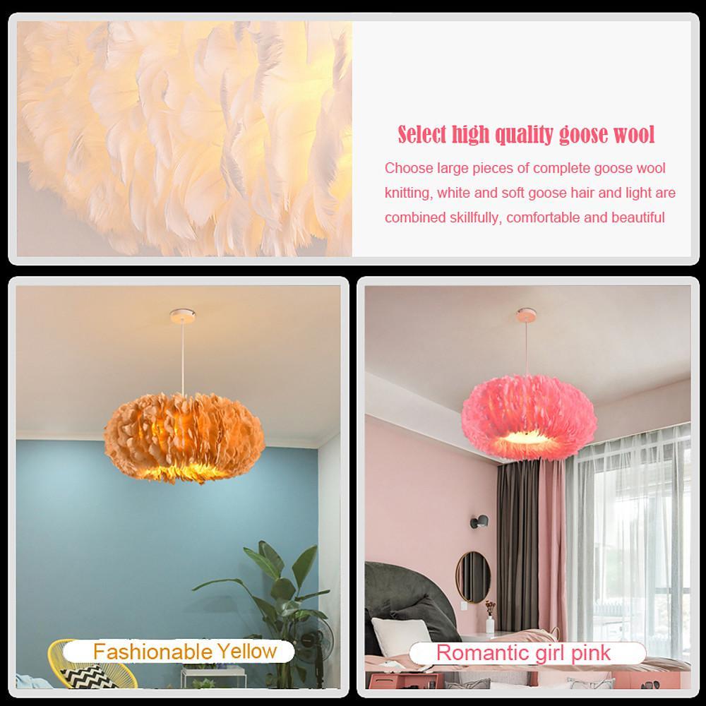 Fluffy Hanging Light Fairy Tale Theme Artistic Ceiling Light