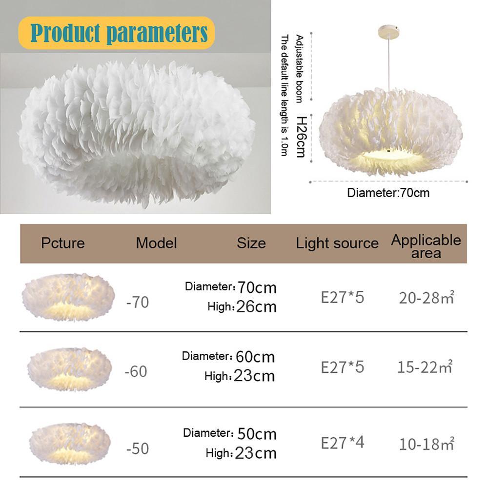 Fluffy Hanging Light Fairy Tale Theme Artistic Ceiling Light