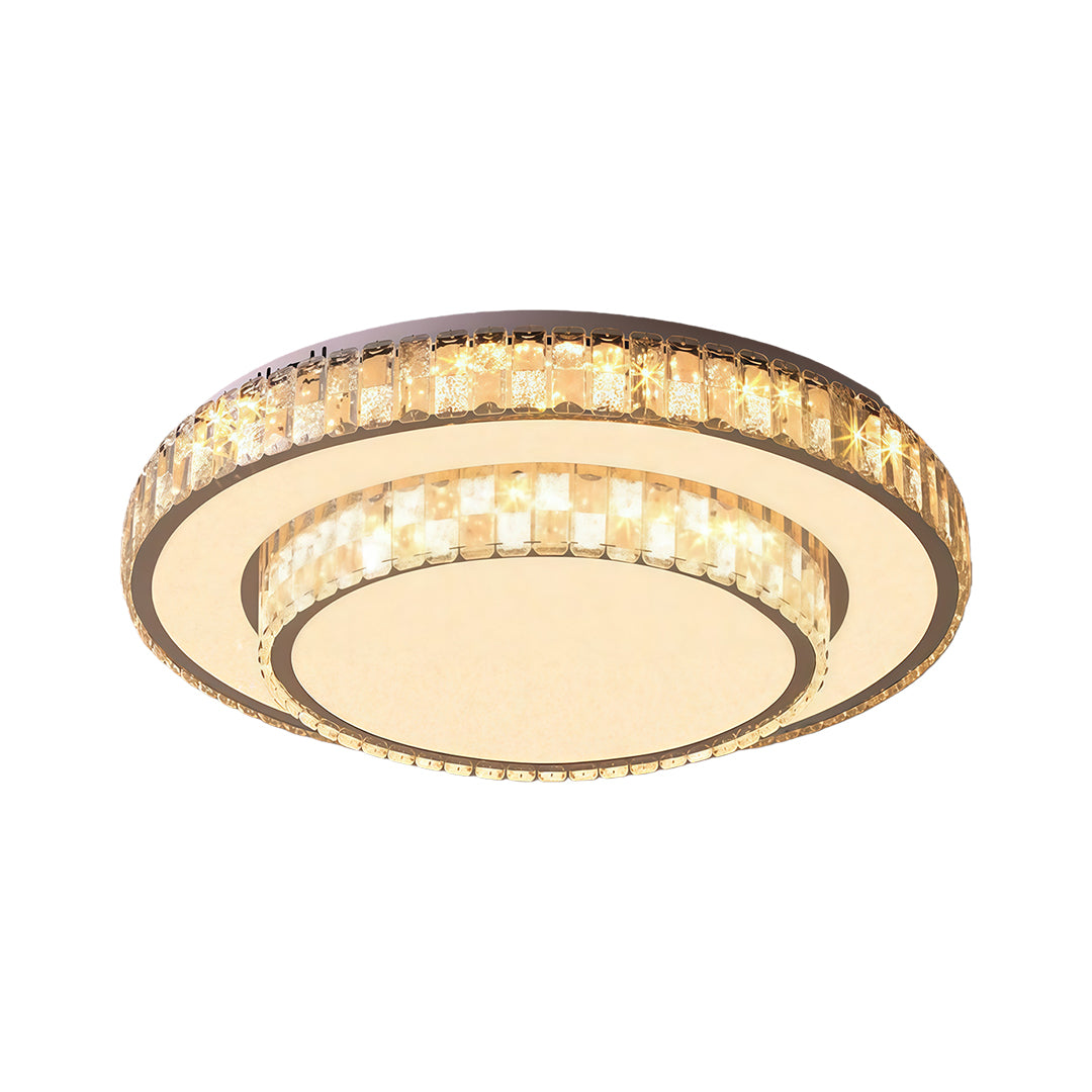 Flush Mount Ceiling LED Light Minimalist Luxury Crystal Lamp