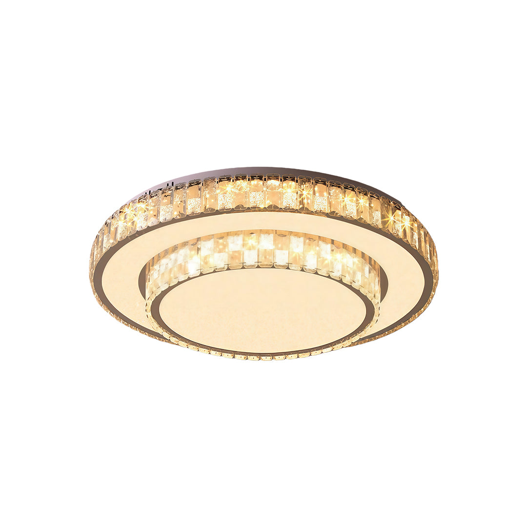 Flush Mount Ceiling LED Light Minimalist Luxury Crystal Lamp