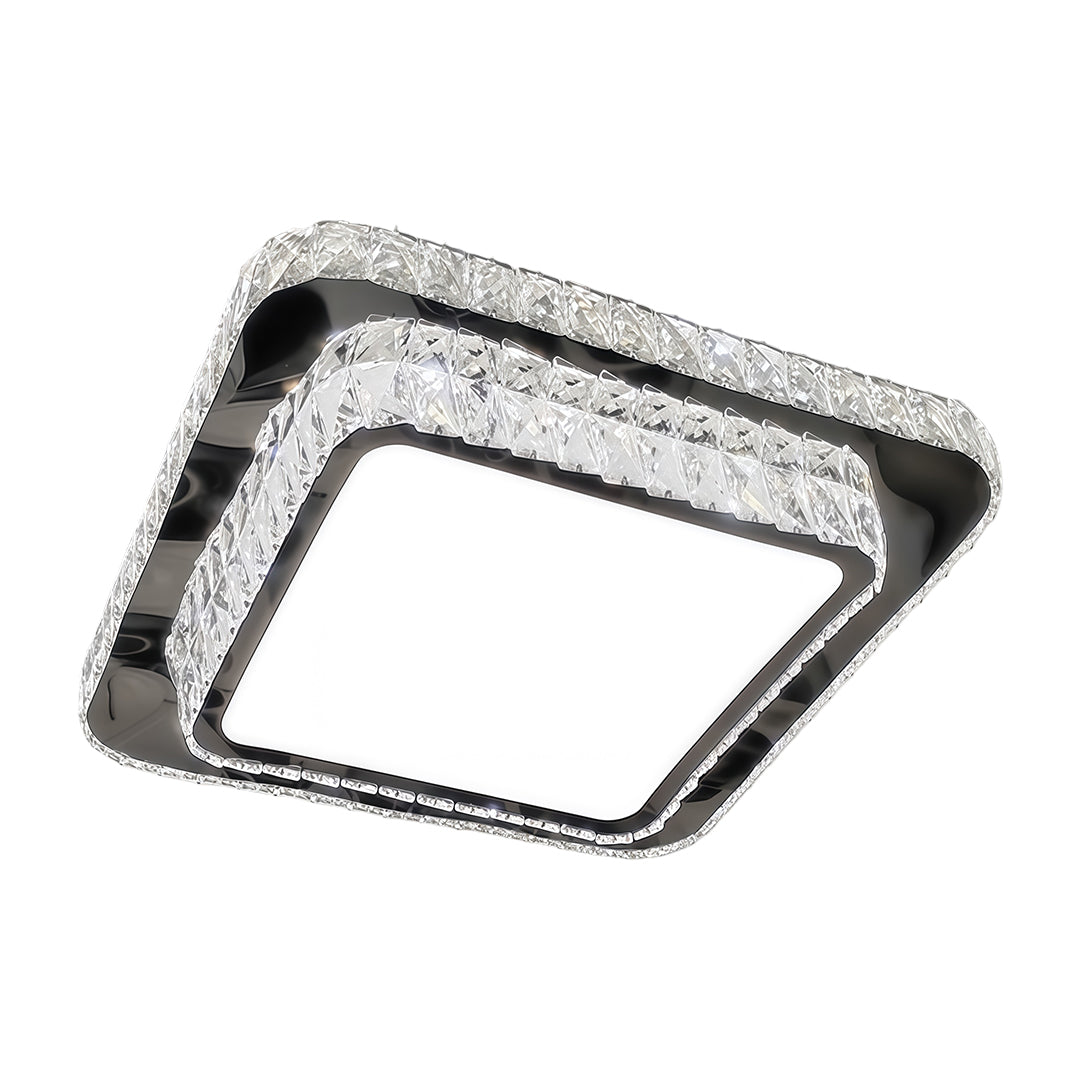 Flush Mount Crystal Light Fixture Luxury Stainless Steel Lamp