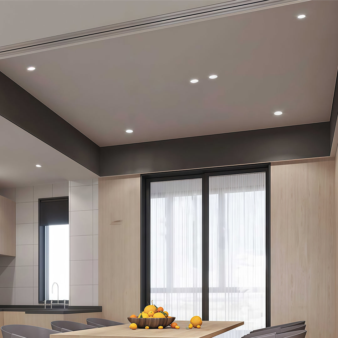 Flush Mount Spotlight Deep Baffle Design wide-spectrum Light
