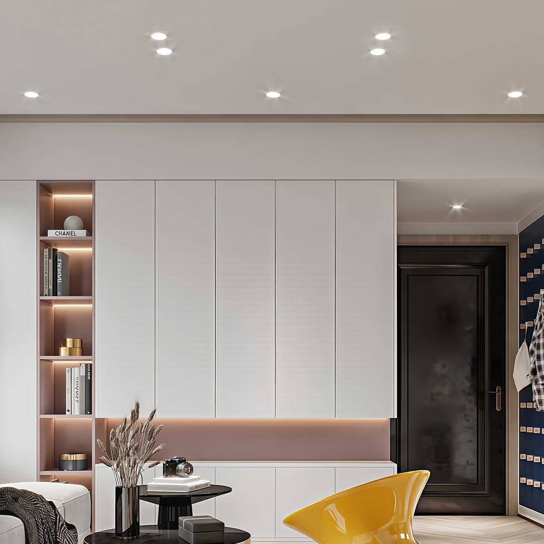 Flush Mount Spotlight Deep Baffle Design wide-spectrum Light