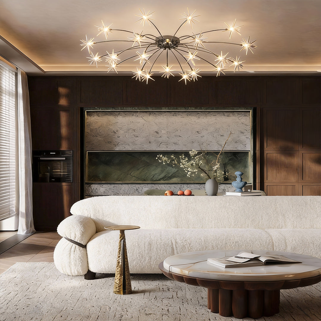 Flush Mount Starburst Light Fixture Modern Firework-Shaped Light