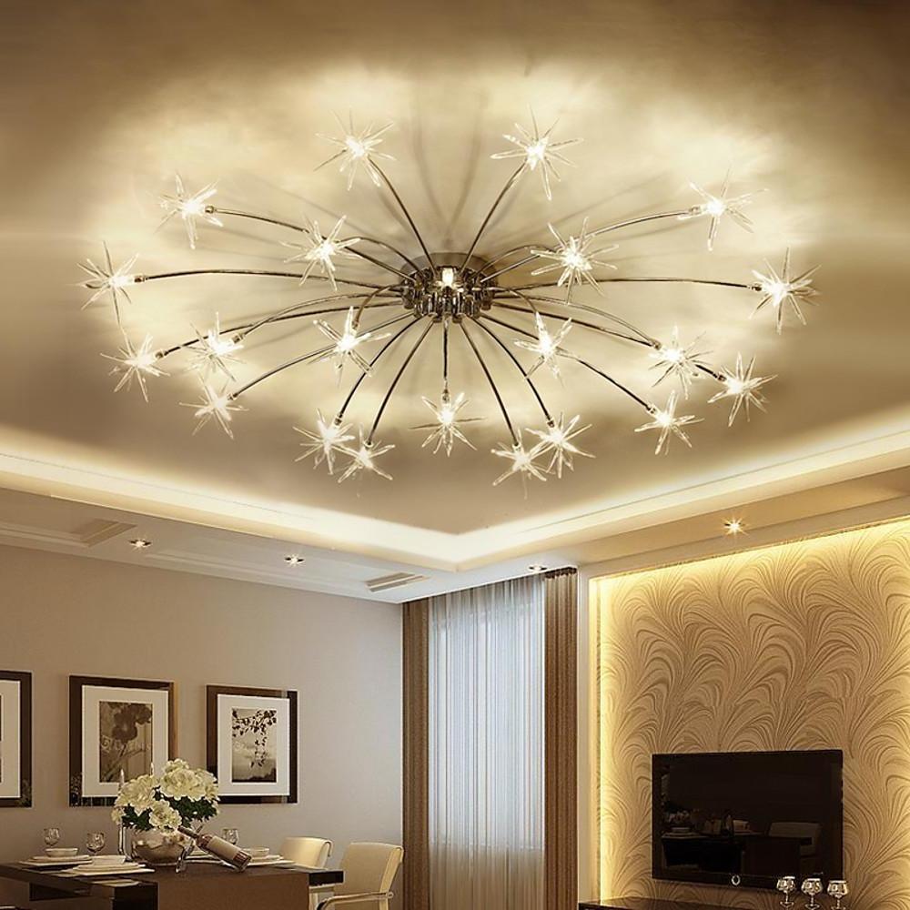 Flush Mount Starburst Light Fixture Modern Firework-Shaped Light