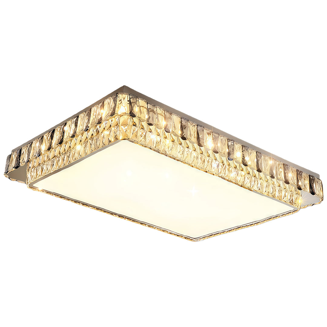 Flush Mounting LED Lights Luxury Metal Crystal Lamp
