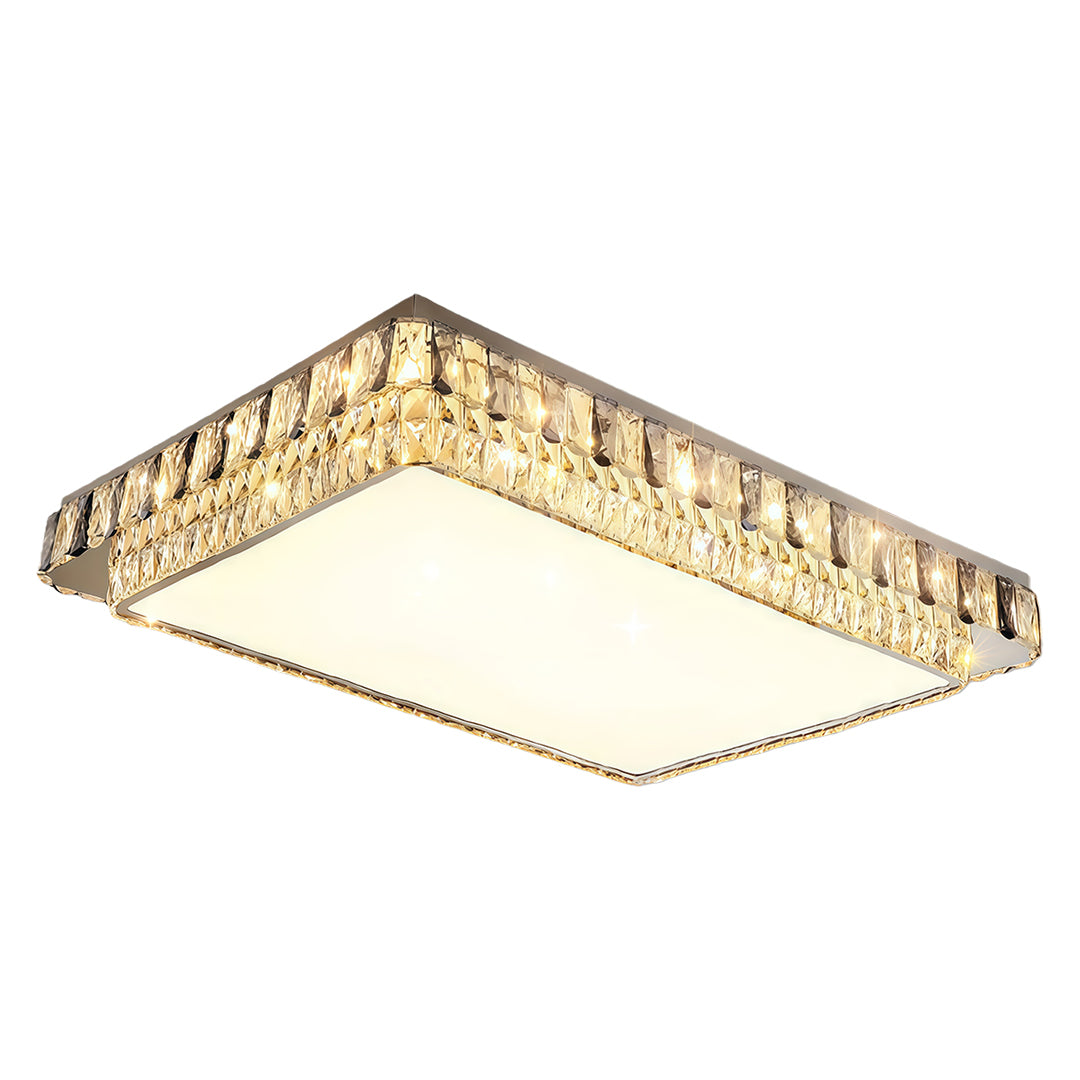 Flush Mounting LED Lights Luxury Metal Crystal Lamp