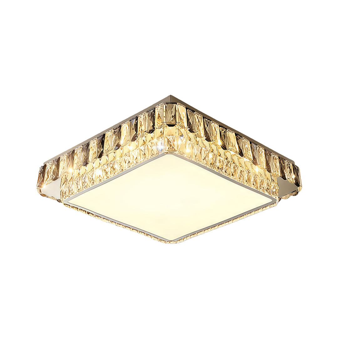 Flush Mounting LED Lights Luxury Metal Crystal Lamp