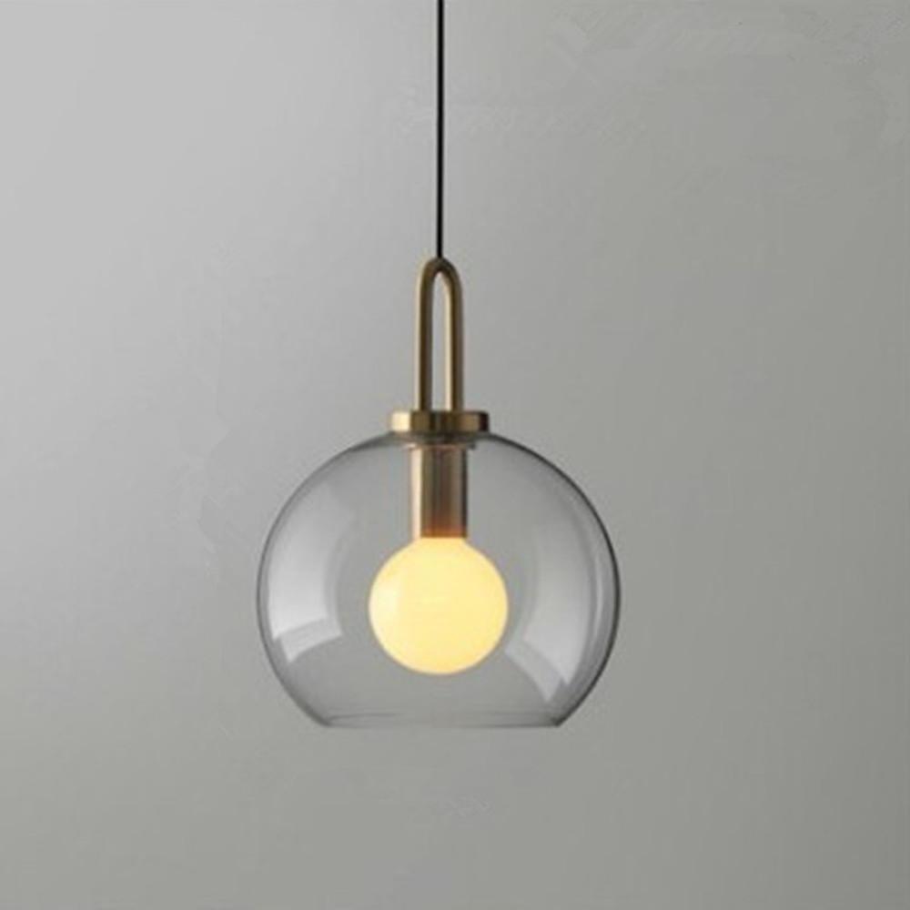 Frosted Glass Mini Pendant Lights Modern Metal Ceiling Ligh