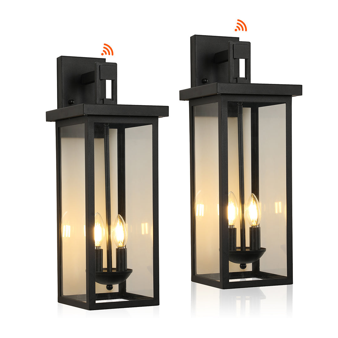 Black External Wall Lights Outdoor Courtyard Waterproof LED Light