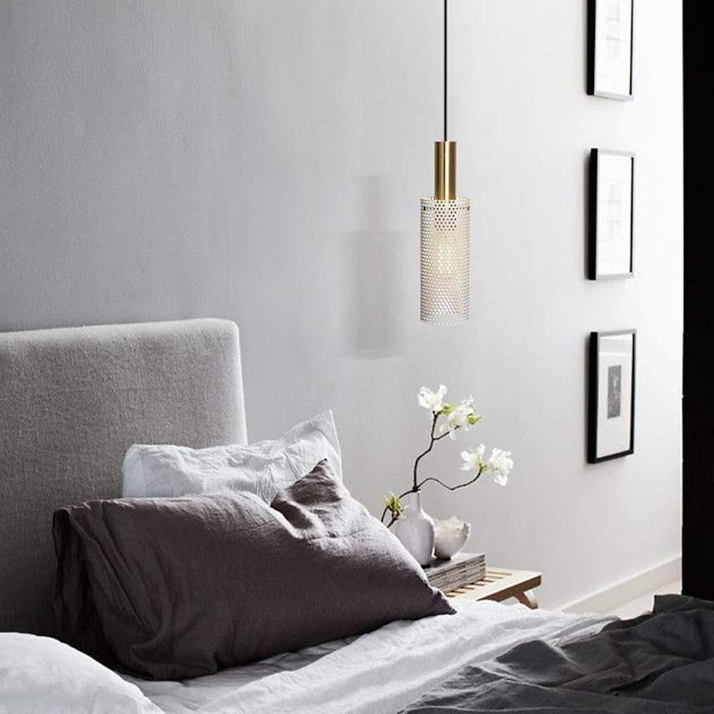 Cylinder Hanging Pendant Lights Metal Modern LED Ceiling Lights