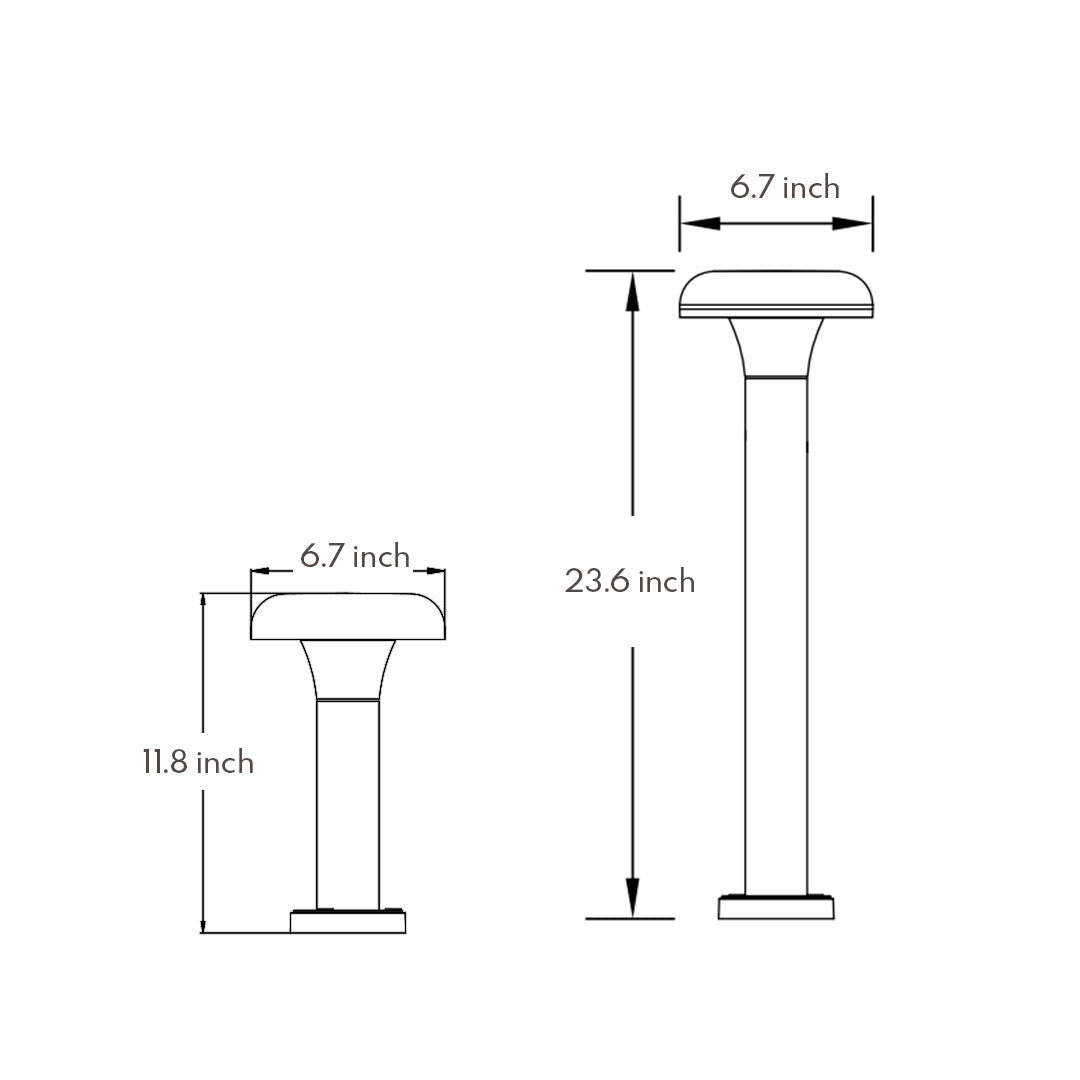 Garden LED Lights Outdoor Minimalist Down Lighting Bollard Light