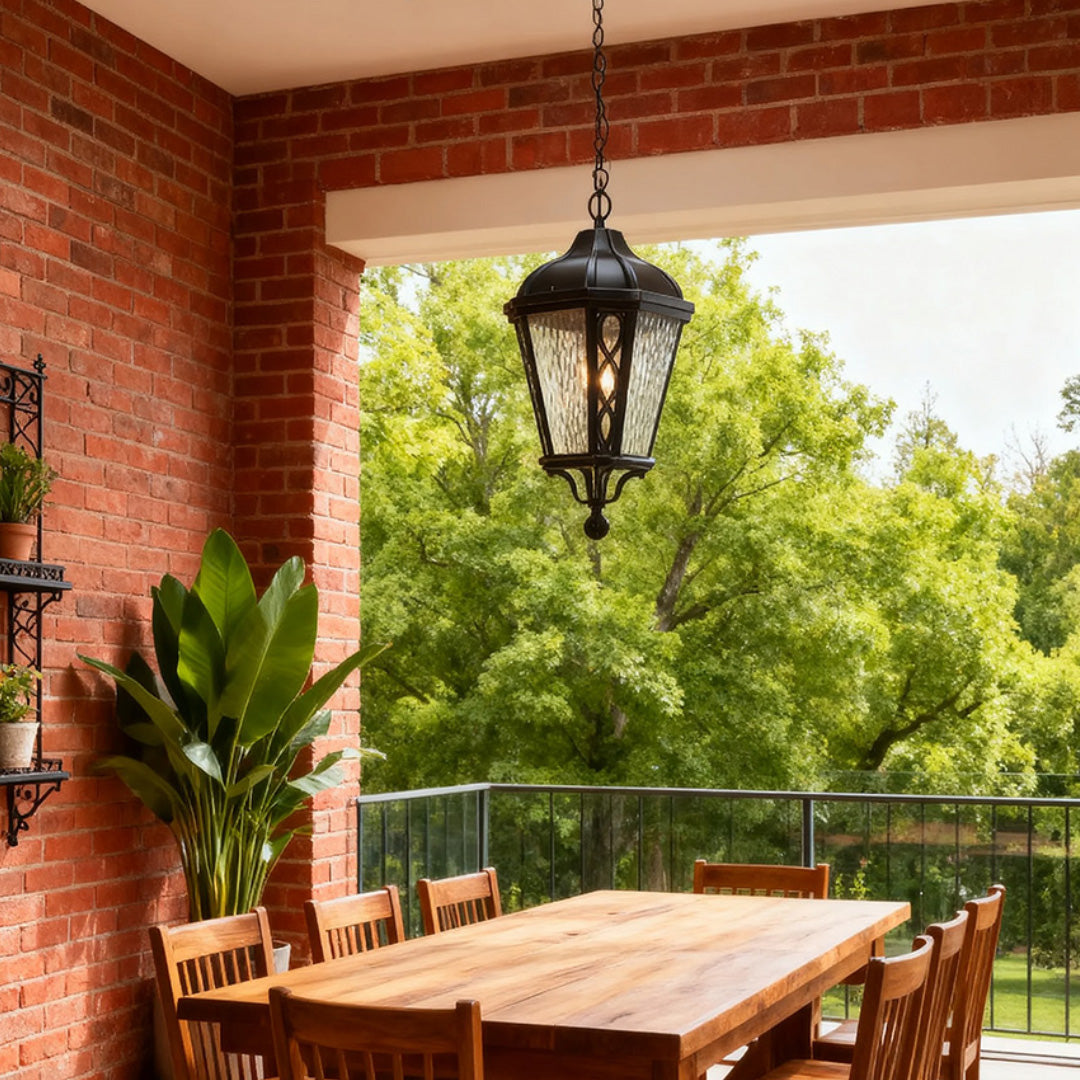 Black Pendant Light Outdoor Waterproof Adjustable Ceiling Lights