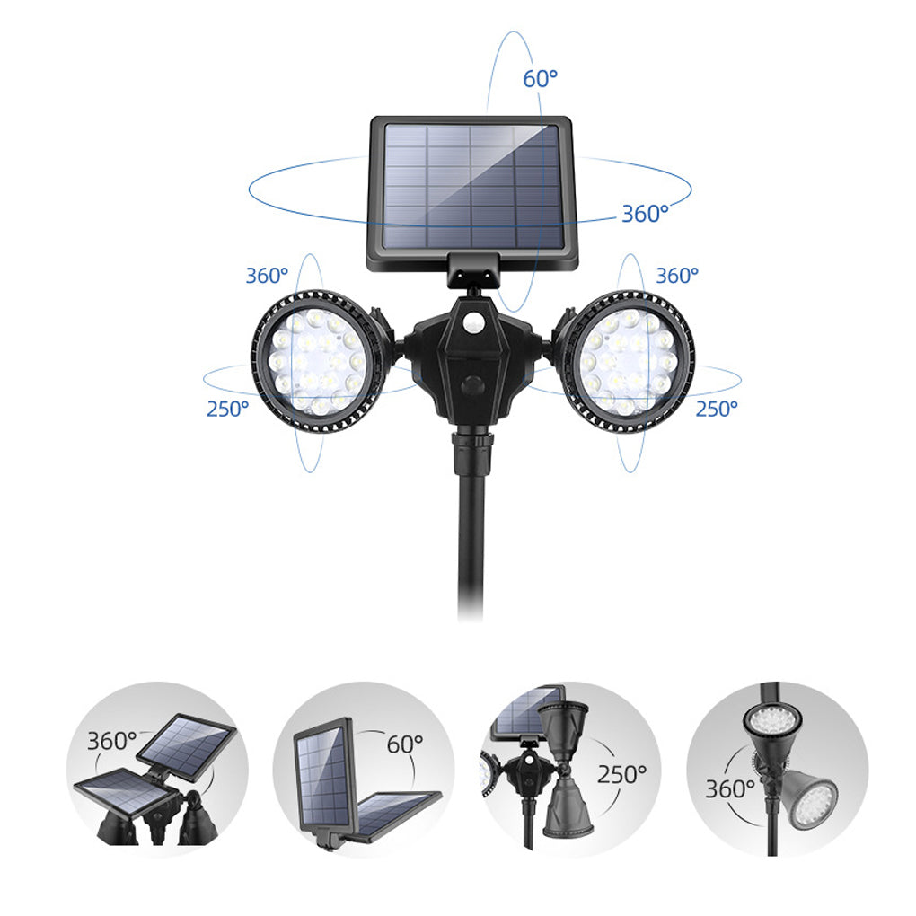 Garden Spotlights Solar Powered Motion Sensor Landscape Light