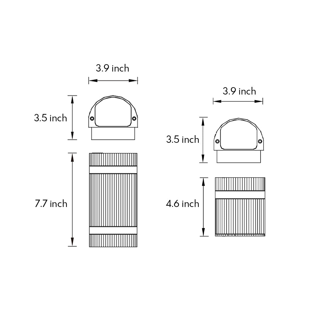 Die-cast Aluminum Garden Wall Lights Modern Industrial IP65 Facade Lights
