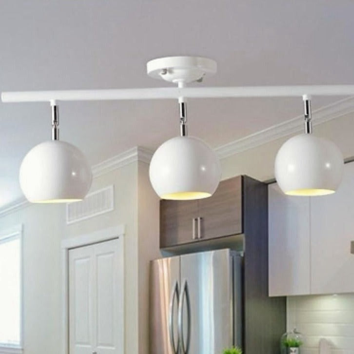 3-Light Bowled Metal Semi Flush Mount Ceiling Light – Modern & Bright