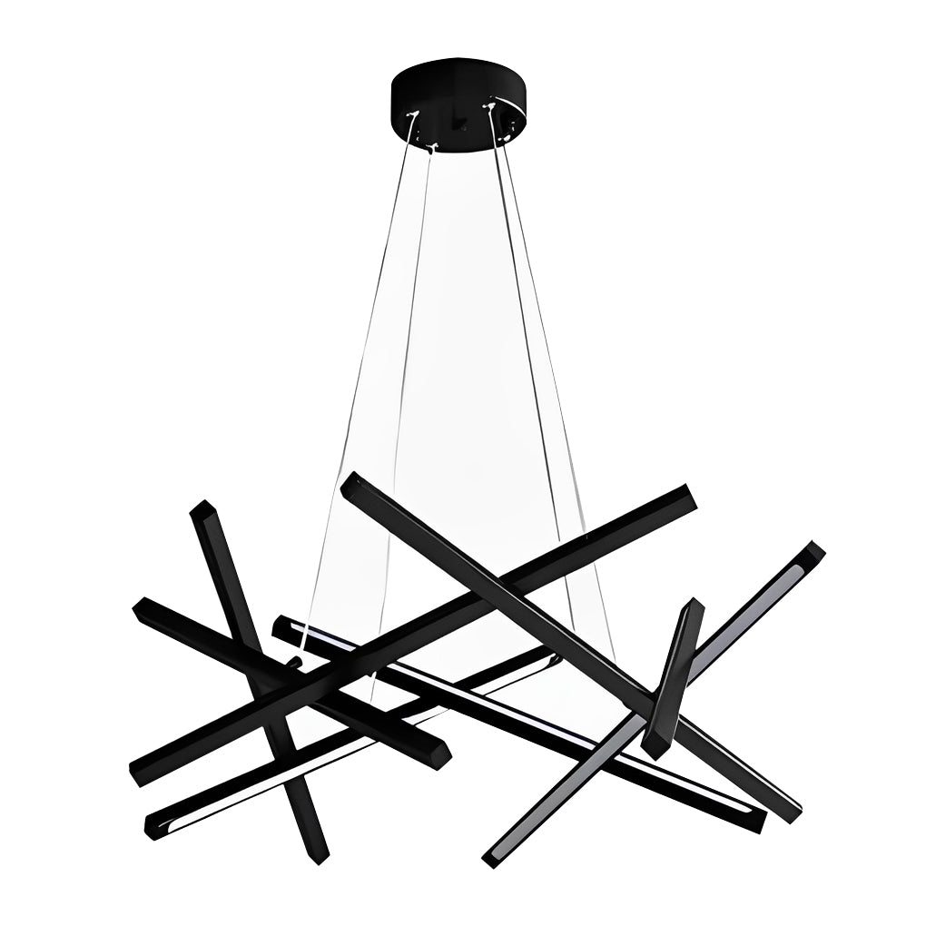 Geometric Ceiling Light LED Satellite Cross Design Chandelier