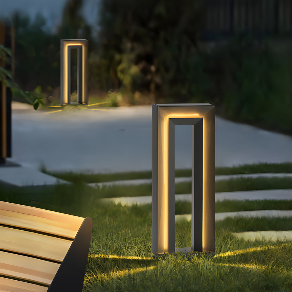 Outdoor Arch LED Solar Lawn Lights Modern Minimalist Style