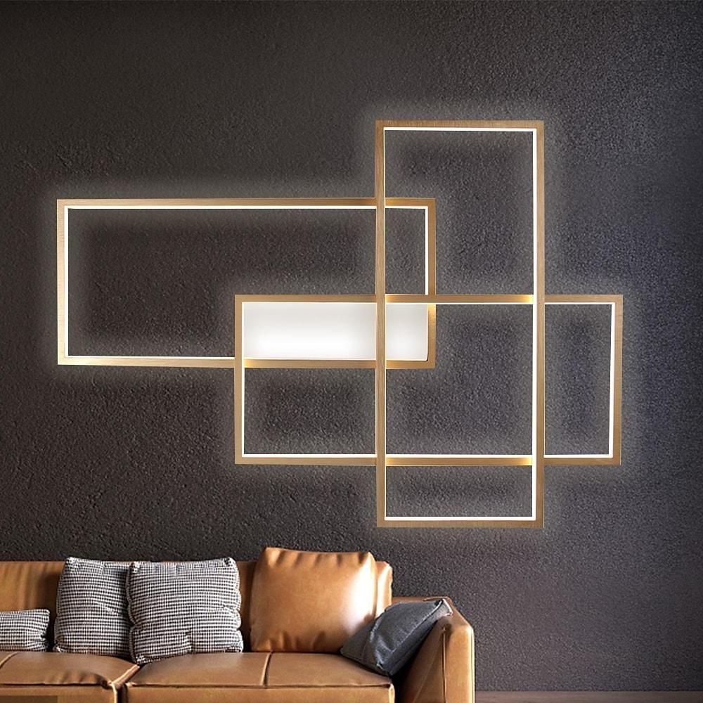 Geometric Wall Sconce Rectangular Modern LED Ceiling Light