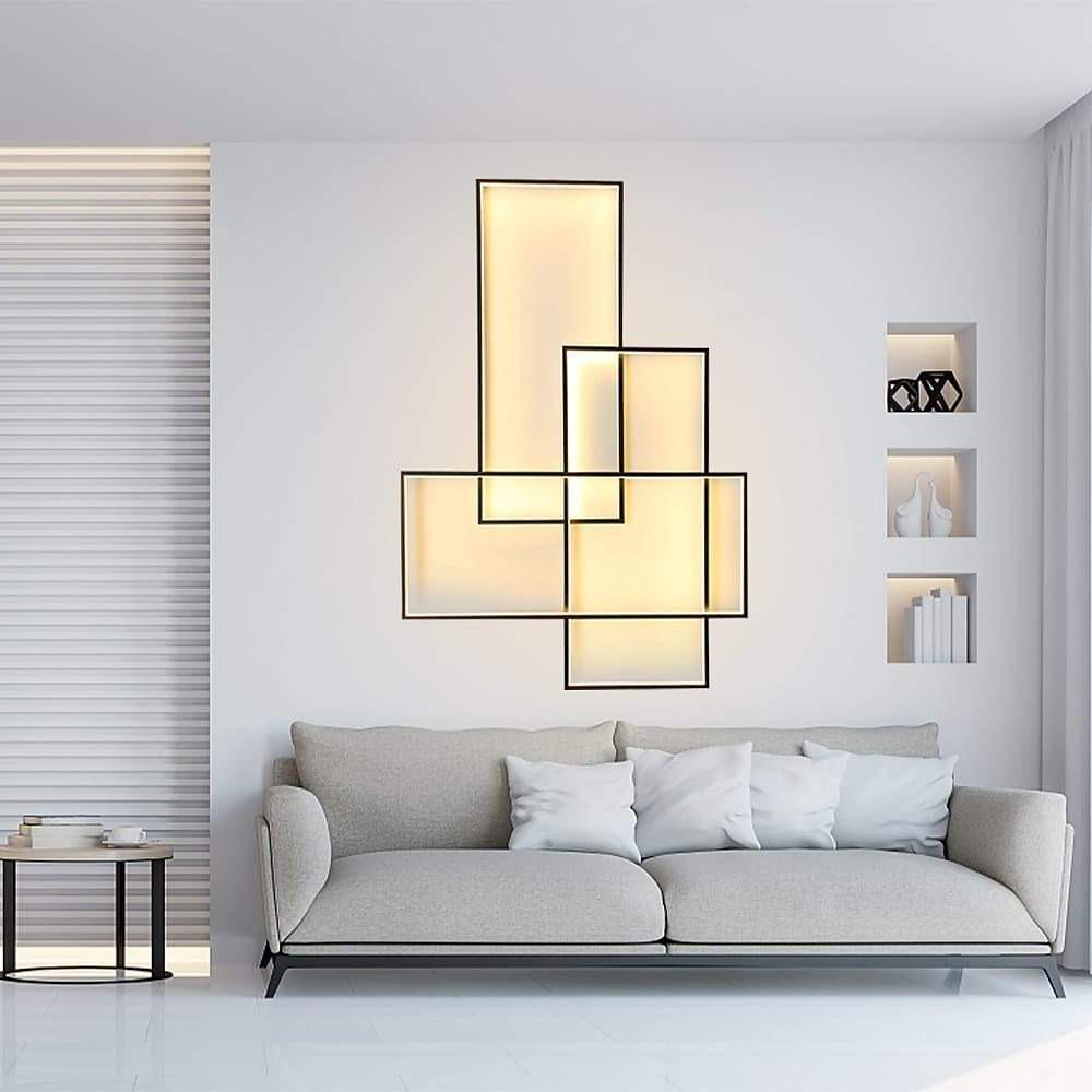 Geometric Wall Sconce Rectangular Modern LED Ceiling Light