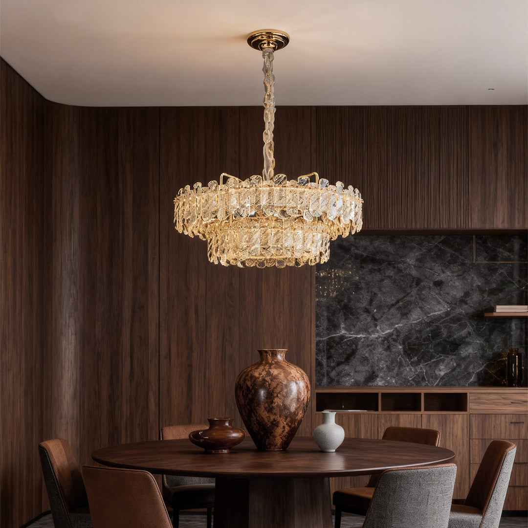 Nordic Chandelier Luxury Carbon Steel Crystal Ceiling Light